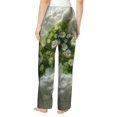 thumbnail image 3 of Uemuo Nature Hand Daisies Art Pattern Women's Wide Leg Palazzo Lounge Pants with Pockets Light Weight Loose Comfy Casual Pajama Pants-X-Large, 3 of 9
