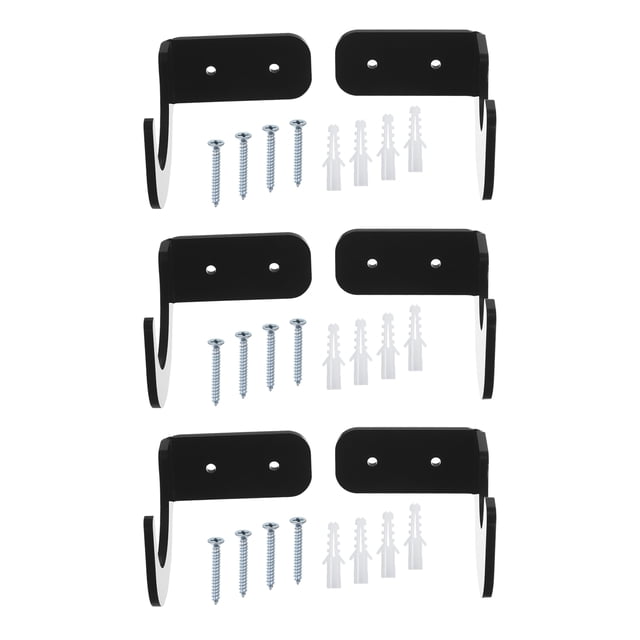 Unique Bargains Light Saber Stand Wall Mount Acrylic Light Sword Display Holder Baseball Bat Rack, Black 3 Pairs