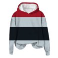 thumbnail image 4 of Bovemsi Sweatshirt for Women Women's Hooded Striped Retro Printed Fashionable Sportswear Long Sleeved Pullover Top Comfort Hoodie, 4 of 4
