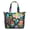 Greenish-blue-51, variant on Large Capacity Plaid Weekender Bag with Zipper Closure - Vintage Checkered Travel Tote for Women, Durable Handles & Interior Pockets