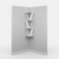 thumbnail image 4 of Ada Home Decor Furniture 8.66" 3 Tier White Chicago Modern Wall Shelf, 4 of 7