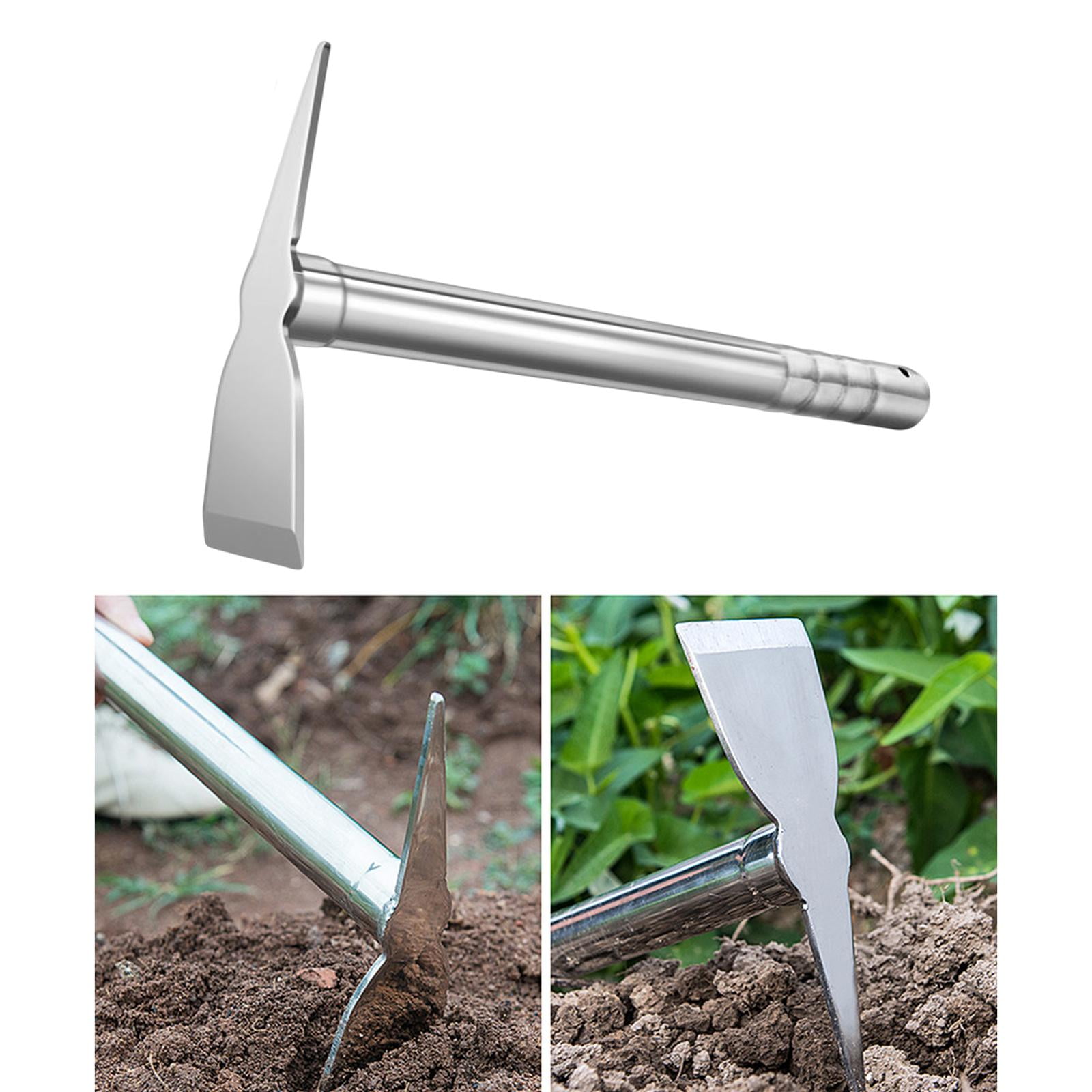 Gardening Hoe Stainless Steel Wear Resistant Gadget Sharp Practical Smooth Handheld Tool Compact for Garden Agriculture Camping Lawn Weeding C