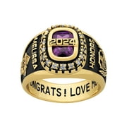 Order Now for 2025 Graduation, Freestyle Women's Yellow Celebrium CZ Encrusted Year Class Ring, Personalized, High School or College