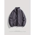 thumbnail image 3 of Men'S Lightweight Casual Spring/Autumn Camping Jacket - Solid Color, Zip-Up, Stand Collar, Durable Polyester, Ideal for Fishing & Outdoor Adventures, Camping Jacket, 3 of 5