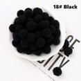 thumbnail image 3 of Bolas de pompones de colores variados, 8/10/15/20/25/30 mm, minibolas de pompones difusos, bolas de pompones negras, blancas y verdes, llaveros de bricolaje, decoración, 3 of 5