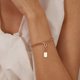 thumbnail image 2 of Pulsera con etiqueta geométrica para mujer de acero inoxidable y oro rosa, 2 of 3