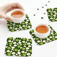 thumbnail image 7 of Disketp Green Fruit Funny Coasters,6 Pcs Leather Coasters with Holder, Perfect Housewarming Hostess Gifts,Protect Furniture from Water Marks Scratch and Damage,Square, 7 of 7