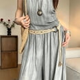 thumbnail image 2 of Boho Braided Belt for Women,49.2in Long Woven Waist Belt with Tassels & Wood Beads for Dresses, Jeans & Festival Outfits, 2 of 6