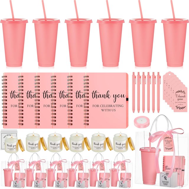 Set de premios para fiesta Nuogo de 6 piezas, kit rosa para baby shower