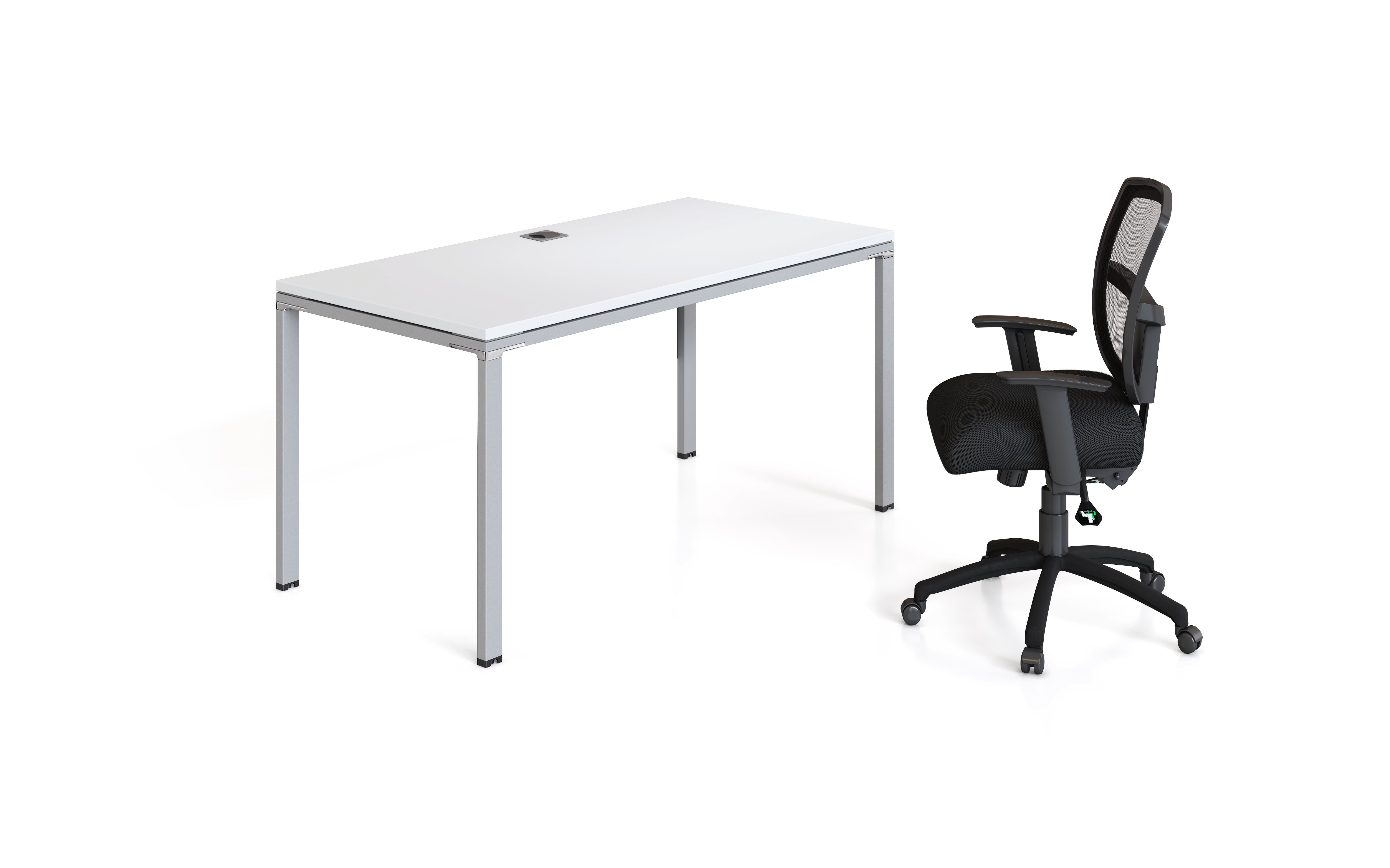 Boss Office Products Simple System Single Desk 66" x 24" Desk Top, White