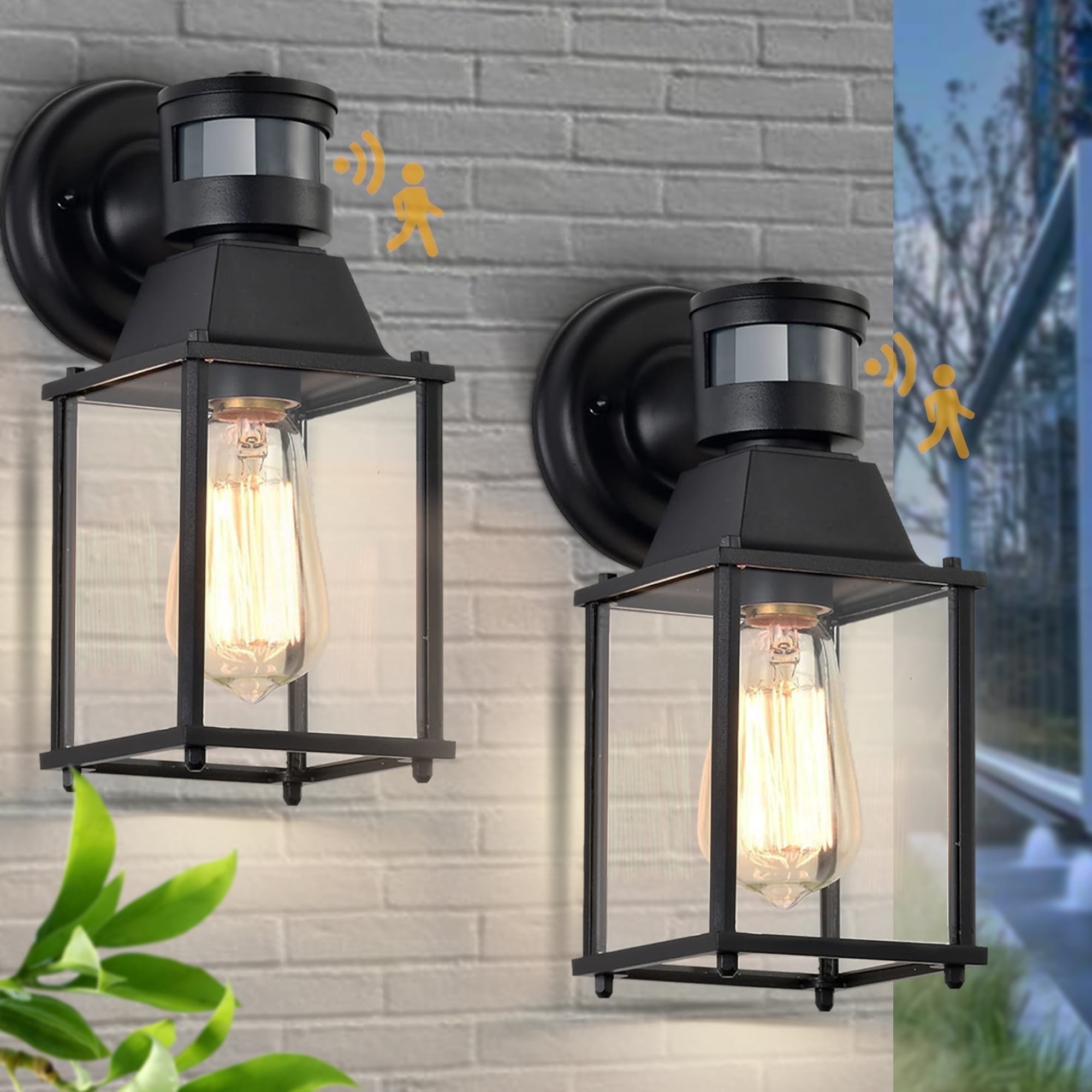 Luxrite Modern LED Porch Light – Up & Down Wall Sconce, 3 Color Temperatures, IP65 Waterproof, Aluminum (2-Pack) 2 thumbnail image