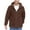Brown, variant on Abomasnow Mens Fuzzy Sherpa Jacket Cardigan Fleece Long Sleeve Full Zip Open Front Thermal Coat Fall Winter Outwear S-2XL