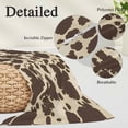 thumbnail image 6 of Brown Beige Standard Size Pillow Cover, Pillowcase Protectors with Zipper, Breathable Decorative Throw Pillow Case Cover, Modern Animal Texture Abstract Pillow Shams for Couch Sofa 20x26Inch, 6 of 8
