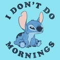thumbnail image 2 of Girl's Lilo & Stitch I Don't Do Mornings Stitch  Graphic Tee Blue Large Plus, 2 of 3