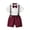 X01 Red, variant on HCNTES Baby Boys Formal Suit Gentleman Set Short Sleeve Romper Suspenders Shorts Pants Bowtie Wedding Tuxedo Outfits