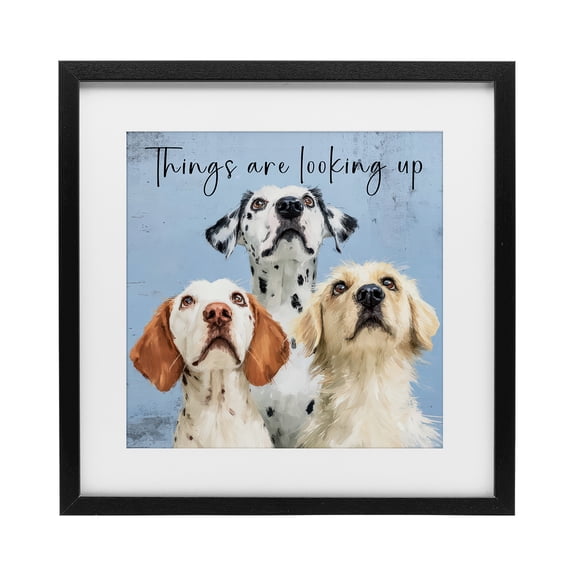 Stupell Industries Things Are Looking Up Black Framed Print Under Glass, design by Kim Curinga