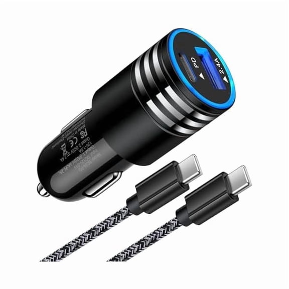 Quyaojz USB C Car Charger, 30W Fast Type C Car Charger Adapter with 3FT USB C Cable for iPhone 17/17 Pro/17 /16e/16 Pro/16 /16 Plus, Android Car Phone Charger Cigarette Lighter USB Charger