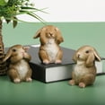 thumbnail image 6 of Cute Easter Bunny Resin Decorations, No Rabbits Three Piece Set for Home Garden Courtyard Ornaments, Perfect Easter Holiday Decor for Indoor & Outdoor, 6 of 6