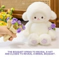 thumbnail image 4 of Wizlet Baby Sheep Bouquet Lamb Plush Toy , 11.8" Rose-Bouquet Lamb Stuffed Animals for Girls Unique Hug Birthday, Anniversary, Valentine’s Day Or Home Decor (Purple), 4 of 6