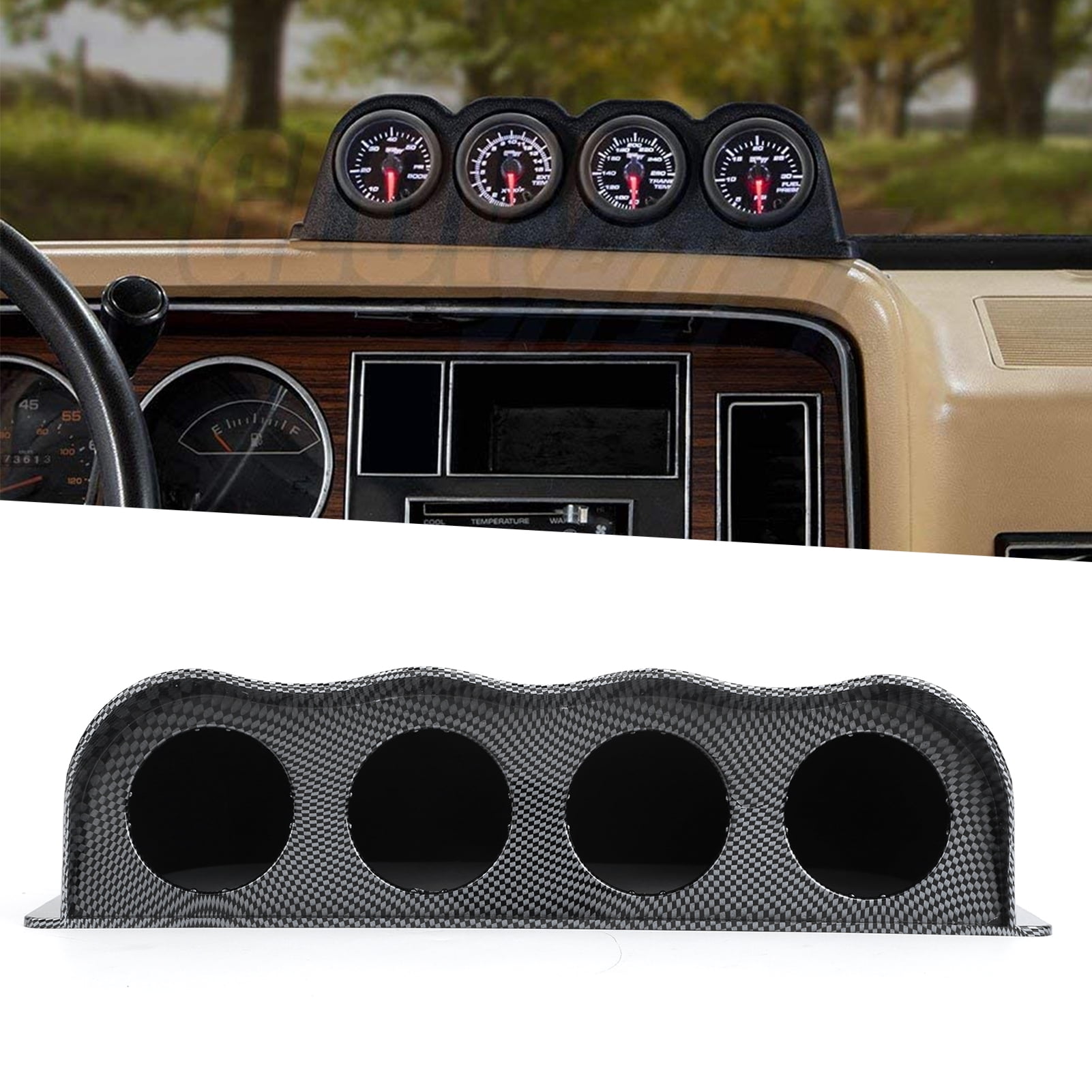 Porte-pod Universel Double Pour Jauges 60mm (2 3/8") - Marque GlowShift, Noir, Neuf Avec Garantie