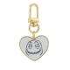 thumbnail image 1 of desgraciado negro lindo patron de chat Llavero de metal en forma de corazón dorado, 1 of 3