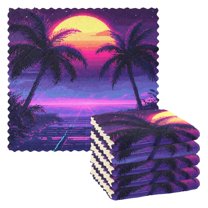 Yayeee 6 Pack Kitchen Dishcloths for Washing Dishes Soft Absorbent Microfiber Towels, Pink Digital Art