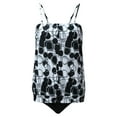thumbnail image 6 of Itsame Beach Women's Swimsuits Sets, Printed 1 Piece Swimsuits Black, 6 of 7