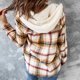 thumbnail image 5 of Blusas de otoño de estilo casual para mujer Traje de diario de corte holgado con cuello en V de un solo pecho FLhrweasw Nuevo, 5 of 7