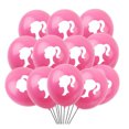 thumbnail image 5 of Juego de globos de látex con temática de Barbie para adultos y niños, suministros de decoración para fiesta de cumpleaños, boda y Princesa, rosa y blanco, 1 Juego（20240507X02 48PCS, 5 of 5