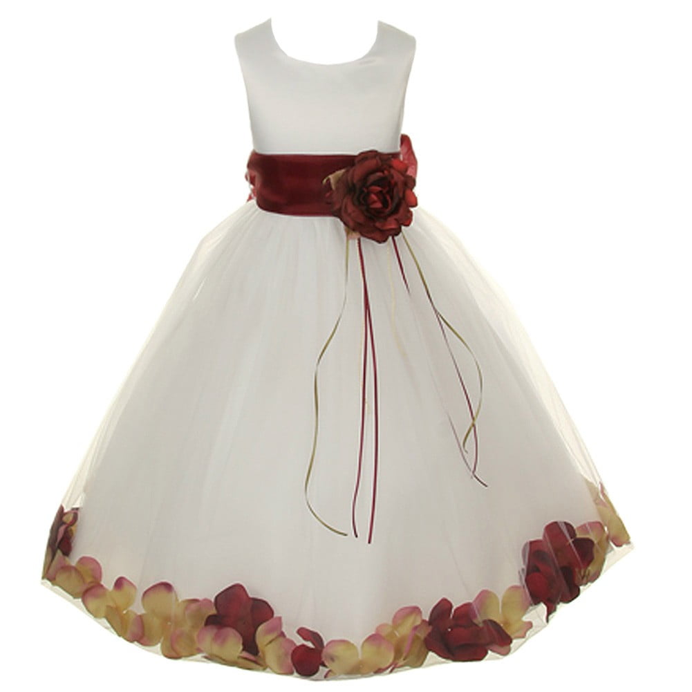 matching baby and toddler flower girl dresses