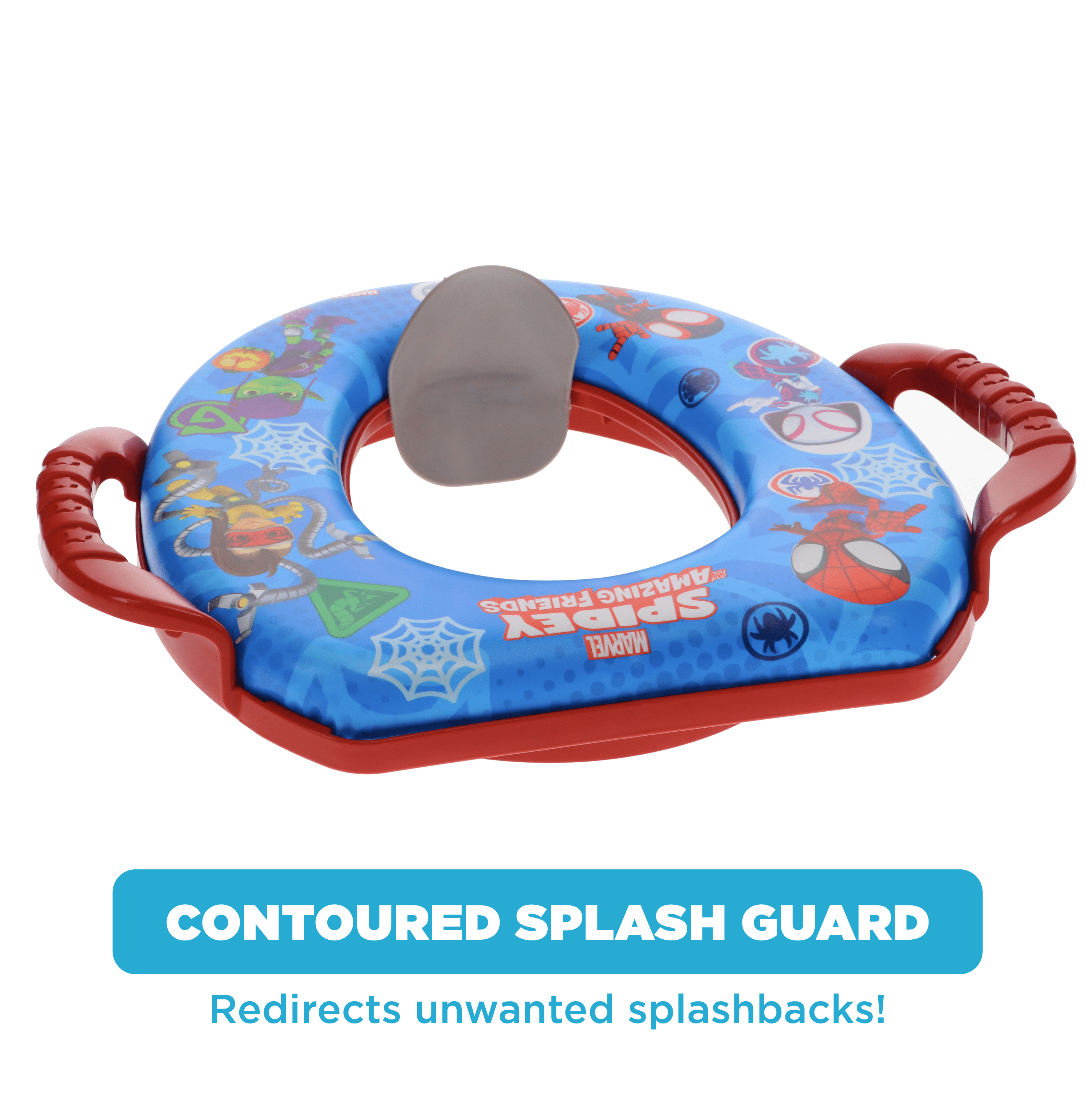 Marvel Spidey & Friends Soft Potty Training Seat for Toddlers with Hanging Hook, Fits Standard Toilets