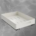 thumbnail image 3 of Pull-Out Cabinet Organizer, Heavy-Duty Slide-Out Drawer with Adhesive Mount, White Iron Kitchen Storage Rack, 3 of 6