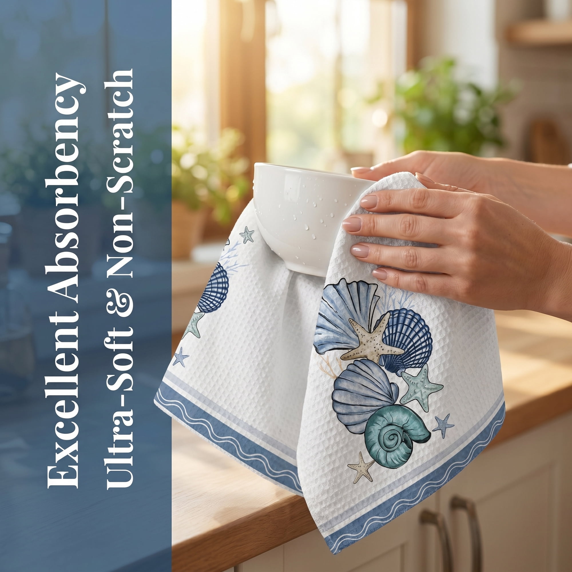 Unique Bargains Soft Absorbent Microfiber Kitchen Towel White 26" x 18"