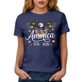 thumbnail image 6 of idosla 250 Anniversary USA Shirt Women's Retro Statue of Liberty 250Th T-Shirt Casual Flag Patriotic Shirt (Navy, 3XL), 6 of 8
