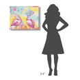 thumbnail image 4 of Global Gallery's 'Bright Flamingos II' by Elyse DeNeige Stretched Canvas Wall Art, 4 of 4