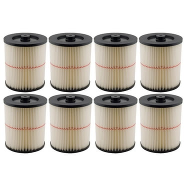 8 Pack Replacement Filters 17816 Compatible with Shop Vac Craftsman 9-17816, Fits Most 5 Gallon and Larger Wet/Dry Vacs