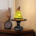 thumbnail image 5 of Witch Lamp Witches Hat Lamp Witch Hat Table Lamp Halloween Glowing Resin Ornament Gothic Witch Hat Night Light Mini Night Light for Bedroom Shelf Spooky Decor with LED(Yellow), 5 of 5