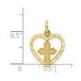 thumbnail image 2 of Auriga Fine Jewelry 10K Yellow Gold Cross Charm Pendant for Women (L-18 mm,W-13 mm), 2 of 5