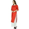 thumbnail image 2 of Bimba Women Summer Rayon Kurta Kurti 3/4 Sleeve Formal Tunic- Custom Clothing, 2 of 6