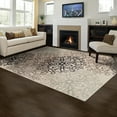thumbnail image 2 of Leigh Modern Polypropylene Floral Medallion Indoor High Traffic Area Rug - 4' x 6', Beige, 2 of 5