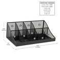 thumbnail image 4 of Mind Reader Countertop Organizer, 2-Tier Office Breakroom Supply Caddy, Metal Mesh, Black, 4 of 9