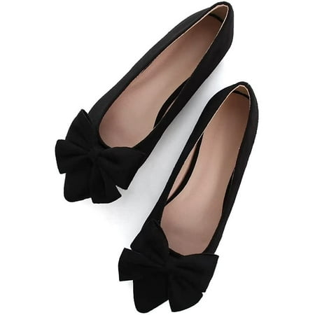 

Women Fashion Bowknot Flats Comfort Pointed Toe Dress Shoes