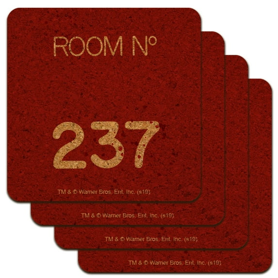 The Shining Room 237 Low Profile Novelty Cork Coaster Set