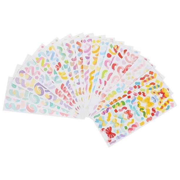 Self Adhesive Craft Stickers 18 Sheets for Scrapbooking, DIY Projects, Photo Albums, Journals, Wrapping & Creative Decorations