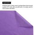 thumbnail image 4 of Uxcell 50 Sheets Purple Tissue Paper 20x14 Inch Tissue Gift Wrapping Paper for Florist Bouquet Supplies, 4 of 6