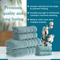 thumbnail image 6 of HALLEY Turkish Towels Set (6 Pieces) 650 GSM Highly Absorbent Super Soft 100% Cotton - 2 Bath Towels, 2 Hand Towels 2 Washcloths - Turquoise, 6 of 11