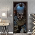 thumbnail image 3 of 3D Scary Halloween Evil Clown Door Stickers, 30 x 79 pulgadas Evil Clown Realista Door Wallpaper Sticker para decoración de Halloween, Home Party Pegatinas extraíbles Wall Sticker Renovación Wall Sticker oso de fresa Electrónica, 3 of 5