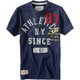 thumbnail image 1 of Aeropostale - Camiseta con gráfico bordado de Bleecker Street para hombre, azul, XS, 1 of 1