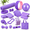 Purple, variant on Purple Yoga Starter Kit for Women Pilates Set Complete Exercise Accessories for Beginners