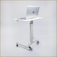 thumbnail image 6 of Desks, Compact Adjustable Standing Desk for Small Spaces | White | Metal & Wood, 6 of 7